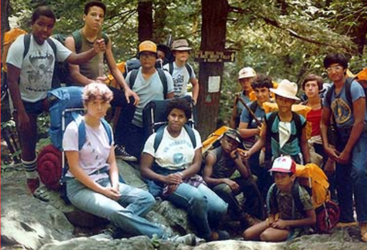 Campers at Northrop Camp exploring nature in the Berkshires
