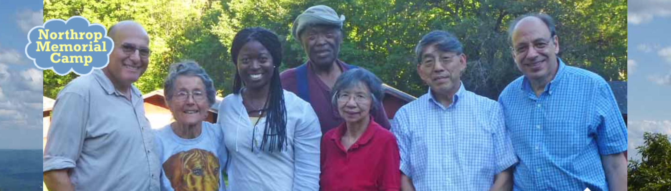Northrop Camp board members and alumni gathered outdoors